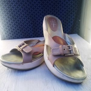 Cole Haan G Series NikeAir Leather Wedge Sandals